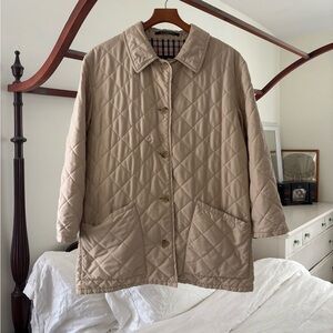 Daks Signature Quilted Vintage British Khaki Car Coat